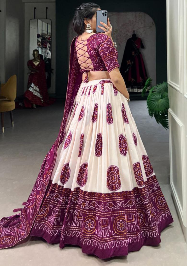 Multi Embroidered Silk Lehenga Set With Dupatta