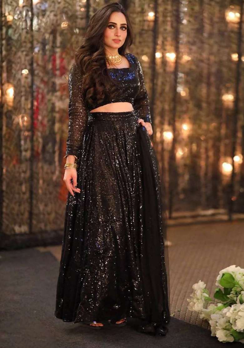 Multi With Dupatta Silk Blend Lehenga Set with Embroidered for Diwali | Wedding & Festive Wear - Indya