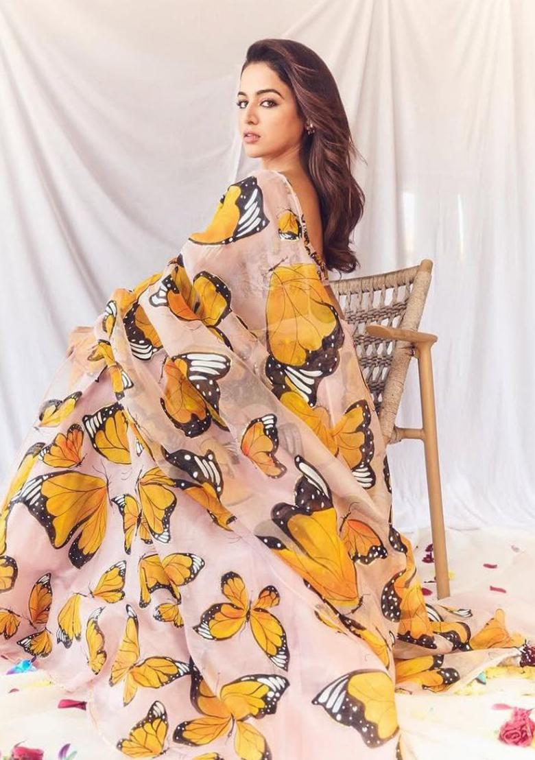 Pink Floral Print Silk Lehenga Set With Dupatta