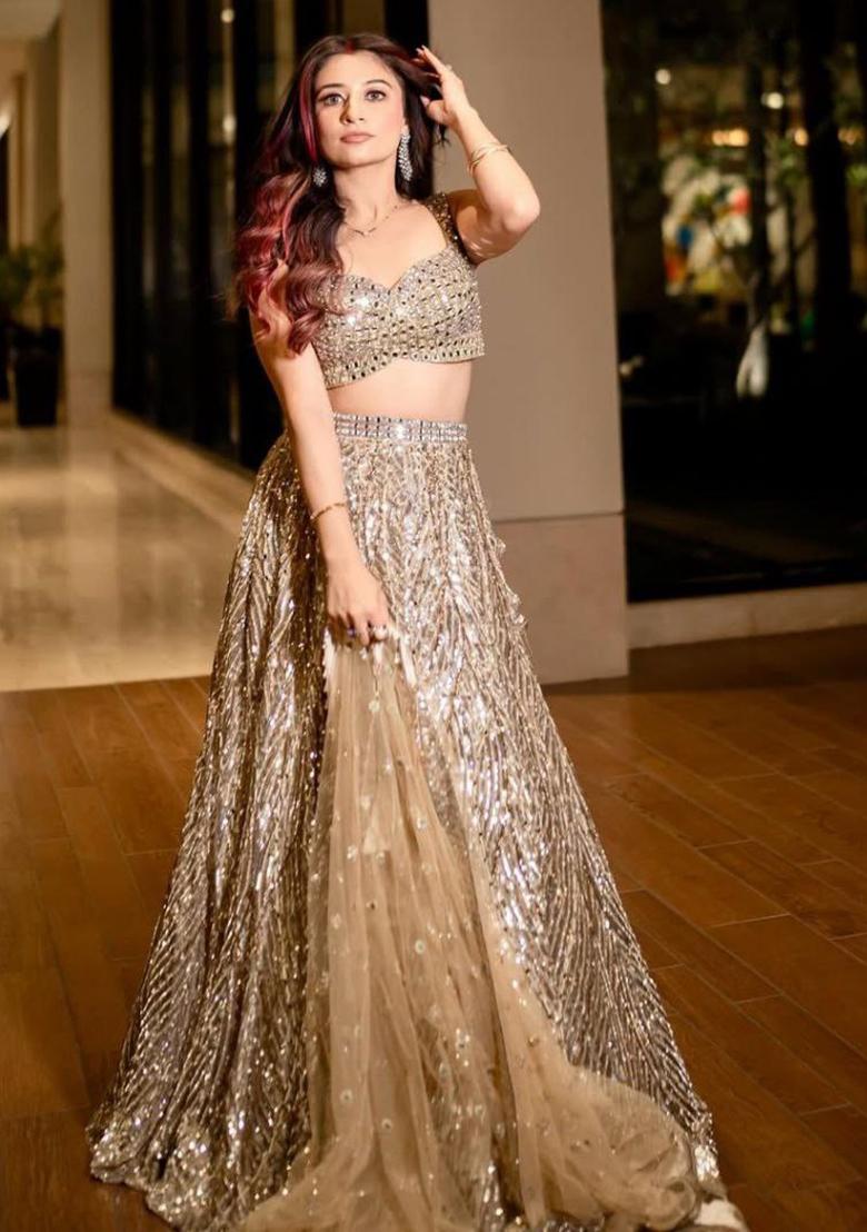 Light Green Embroidererd Silk Lehenga Set With Dupatta