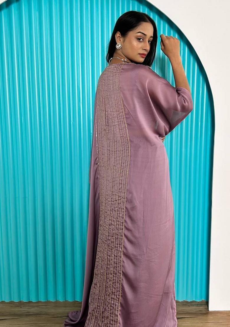 Multicolor Embroidererd Silk Lehenga Set With Dupatta