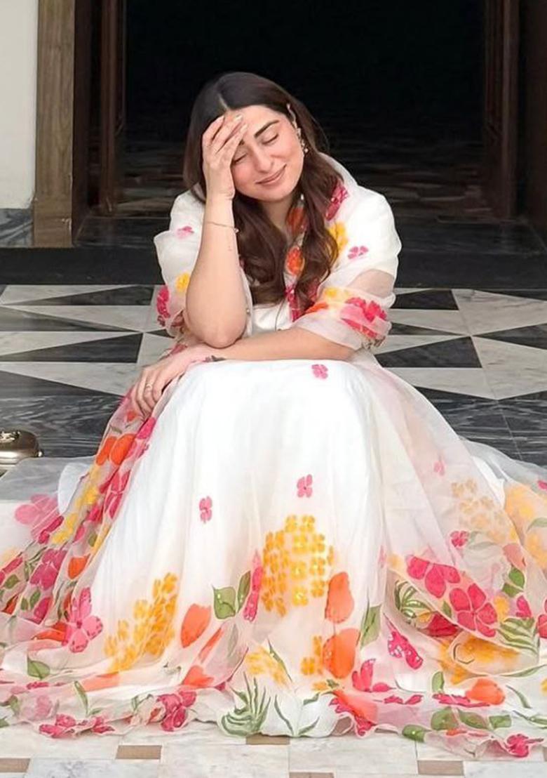 Multi Color Printed Silk Lehenga Set With Dupatta