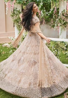 Multi Color Embroidered Silk Lehenga Set With Dupatta