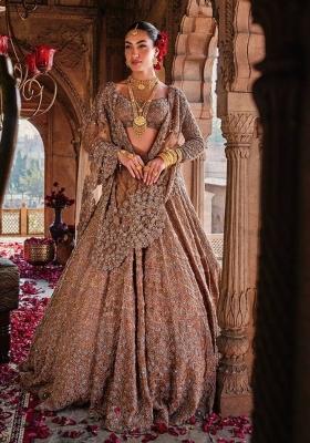 Multi Color Sequence Embroidery Georgette Lehenga Set With Dupatta