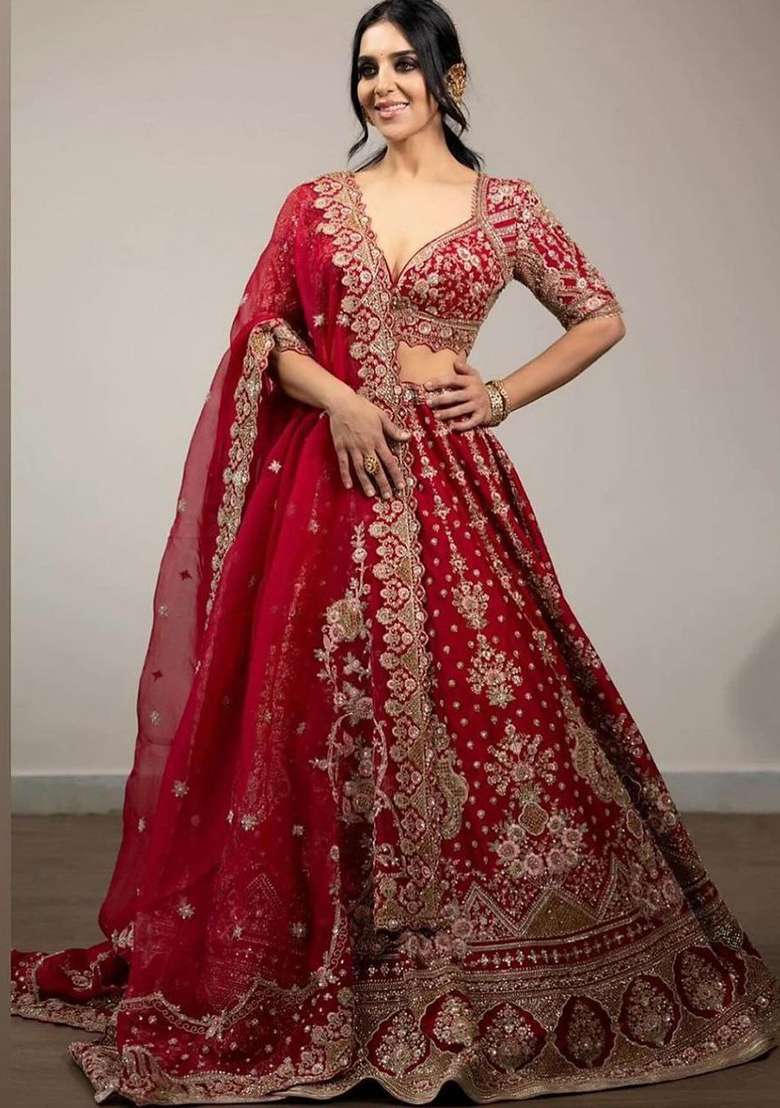 Multi Color Sequence With Dupatta Silk Blend Lehenga Set with Embroidery for Diwali | Wedding & Festive Wear - Indya