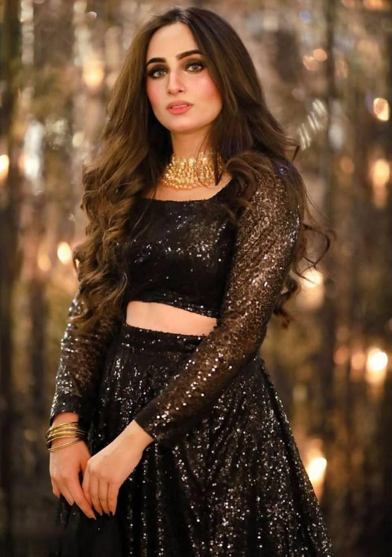 Multi Color Embroidered Georgette Lehenga Set With Dupatta - Indya