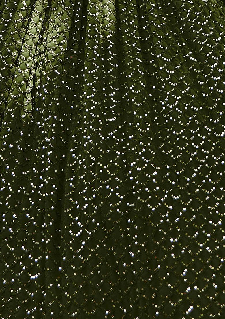 Multi Color Embroidered Georgette Lehenga Set With Dupatta - Indya