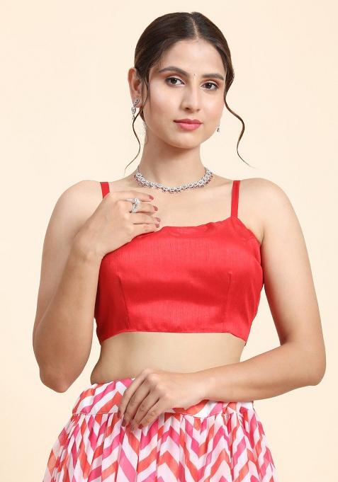 Multi Color Sequence Embroidery Georgette Lehenga Set With Dupatta