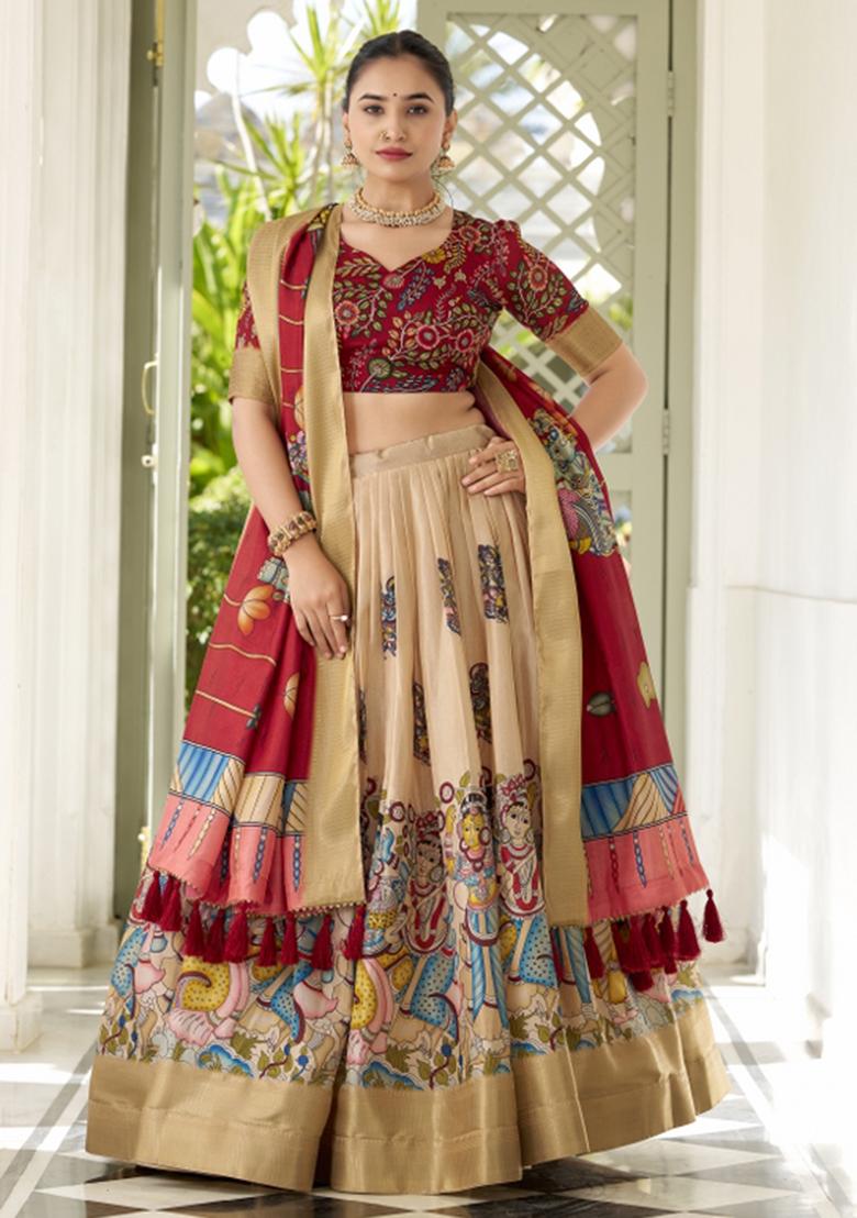 White Embroiderd Silk Lehenga Set