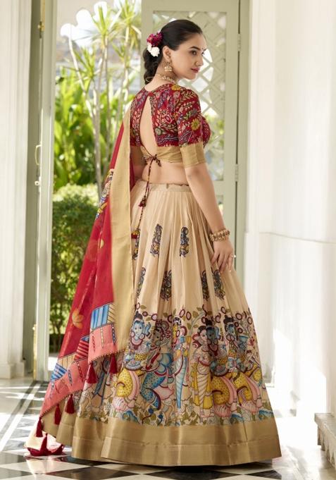 White Embroiderd Silk Lehenga Set