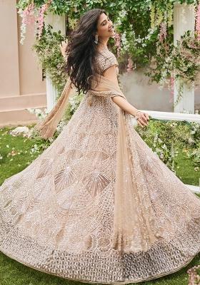 Multi Embellished Net Lehenga set