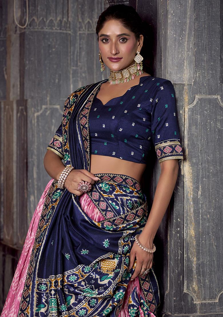 Light Pink Embroidery Silk Lehenga Choli Set