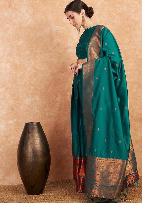 Green Embroidery Work Silk Women Lehenga Choli