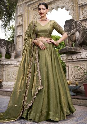 Mahendi Embroidered Fendy Lehenga Choli