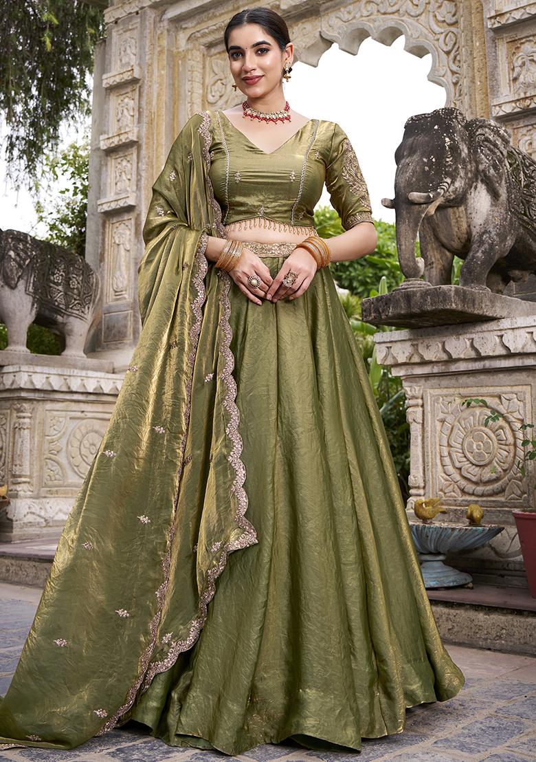 Mahendi Embroidered Fendy Lehenga Choli