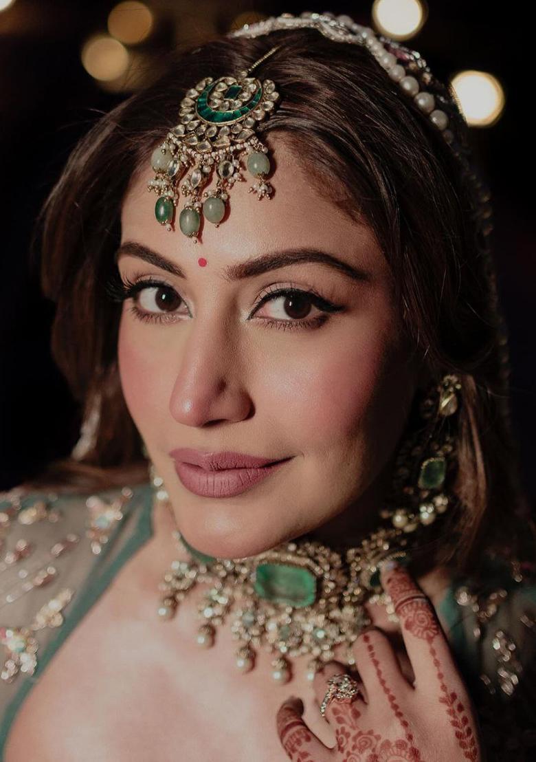 Multicolor Embroidered Silk Lehenga Set