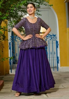 Wine Embroidered Fendy Lehenga Set