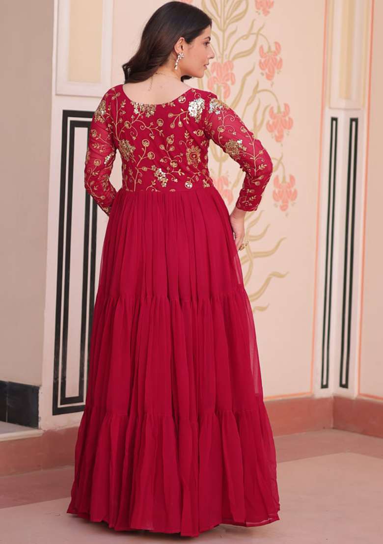 Rani Embroidered Faux Blooming Gwon Set - Indya