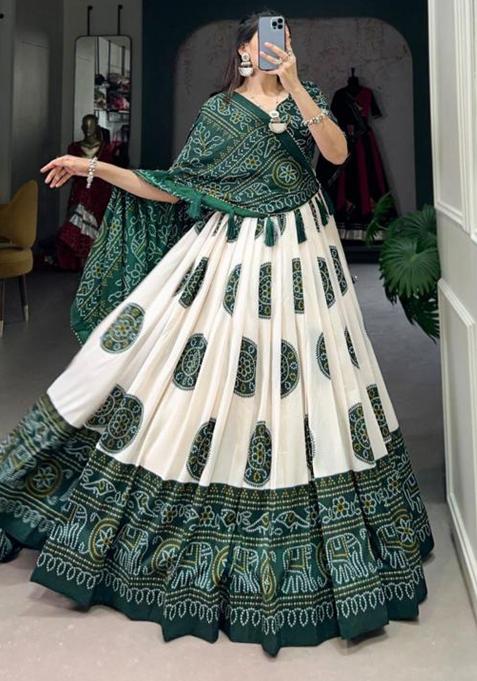 Multicolor Embroidered Silk Lehenga Set