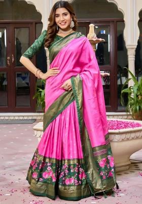 Multicolor Embroidered Silk Lehenga Set