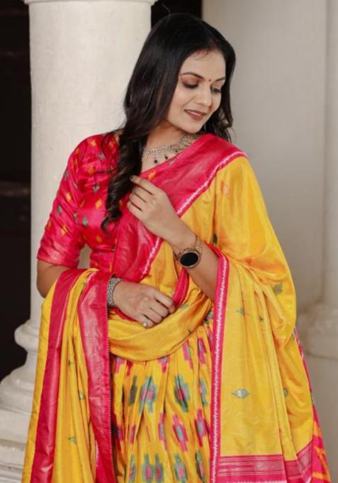 Multicolor Embroidered Silk Lehenga Set