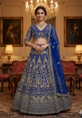 Dusty Rose Heavy Sequins Net Lehenga Set