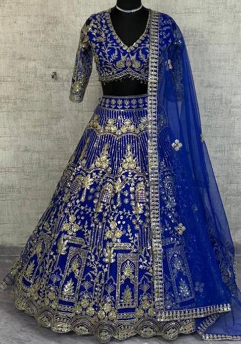 Dusty Rose Heavy Sequins Net Lehenga Set