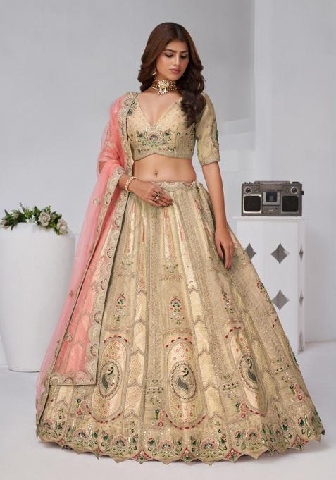 Chiku Embroidery Silk Lehenga Set