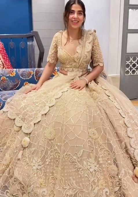 Multicolor Embroidery Georgette Lehenga Set