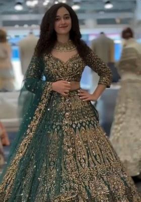 Multicolor Embroidery Net Lehenga Set