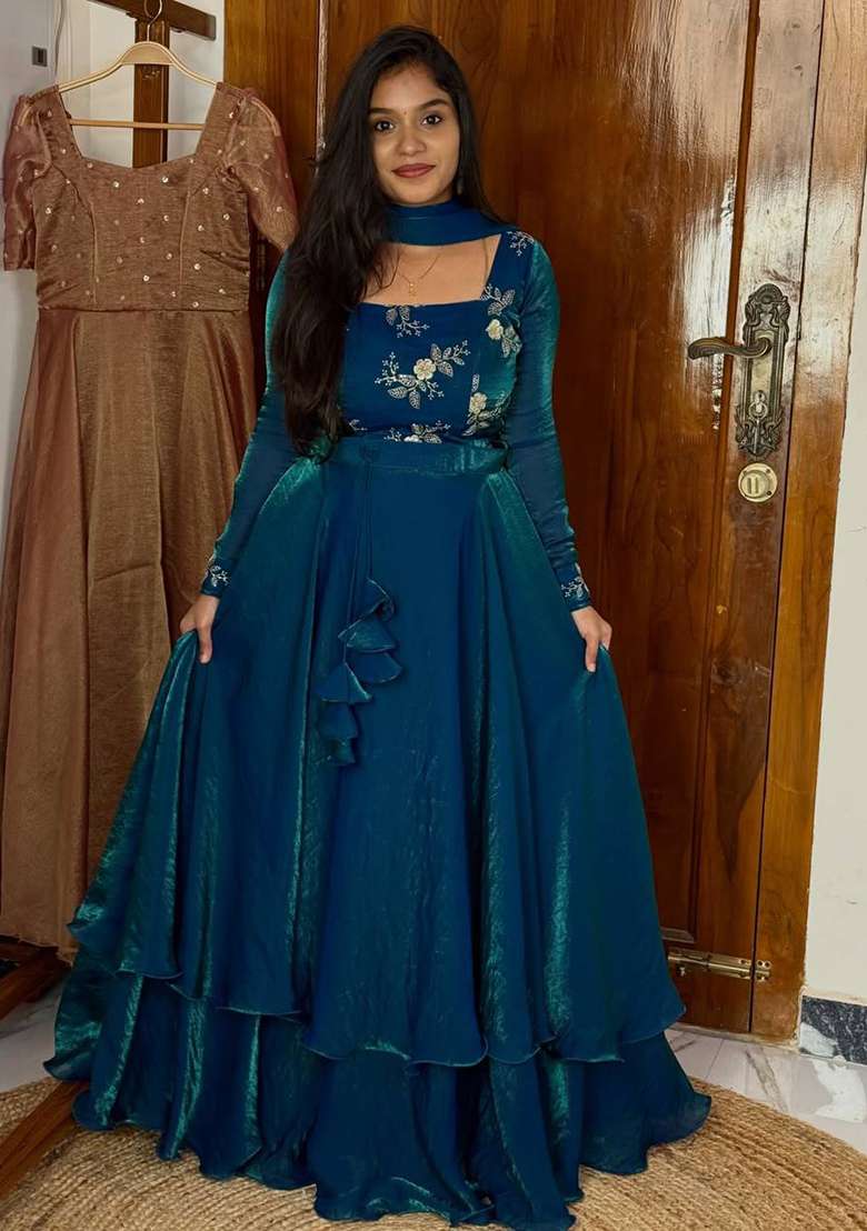 RAMA Embroidery Silk Blend Lehenga Set - Indya