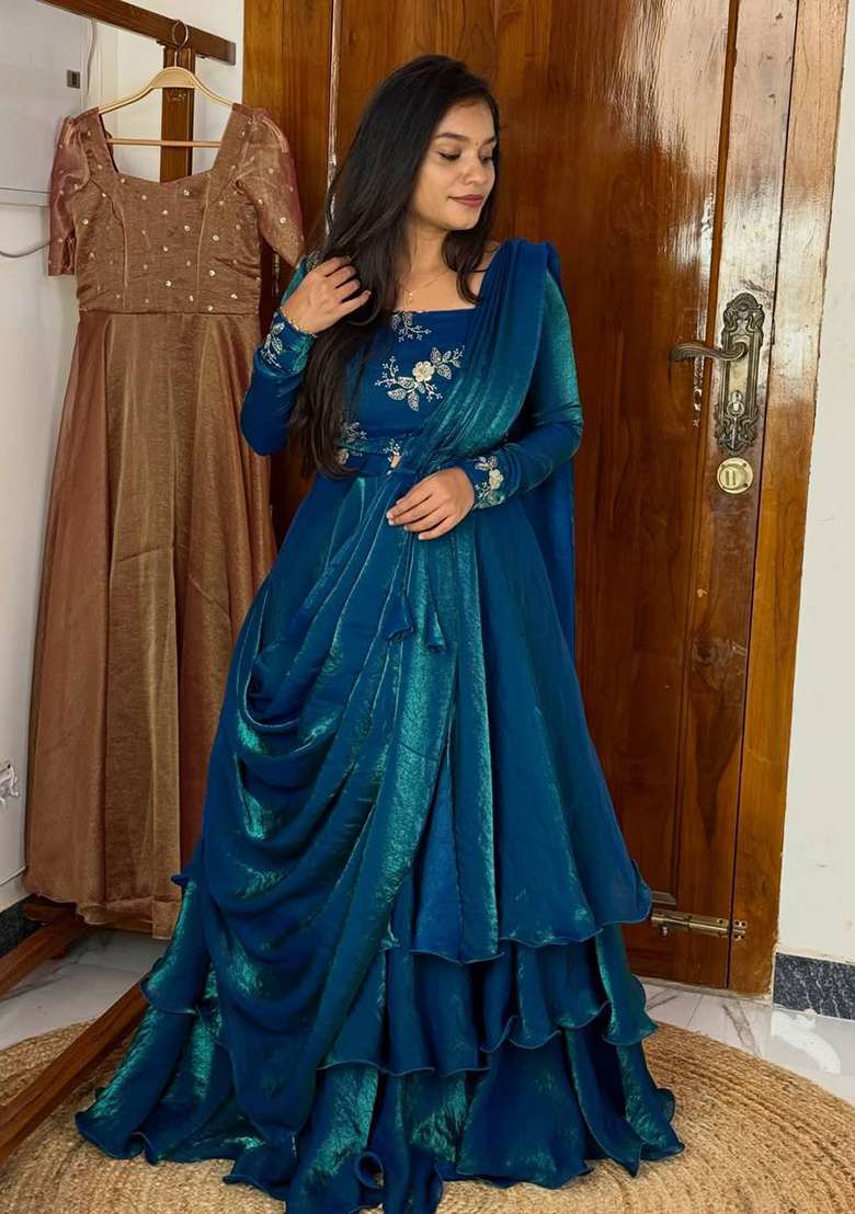 RAMA Embroidery Silk Blend Lehenga Set - Indya