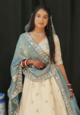 Wine Embroidery Chinon Lehenga Set