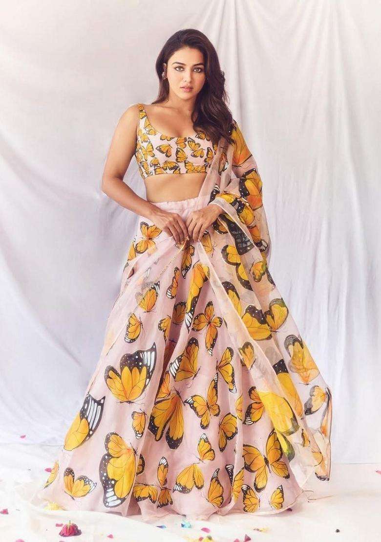 Multicolor Embellished Silk Blend Lehenga Set for Diwali | Wedding & Festive Wear - Indya