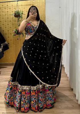 Multicolor Sequins Net Lehenga Set
