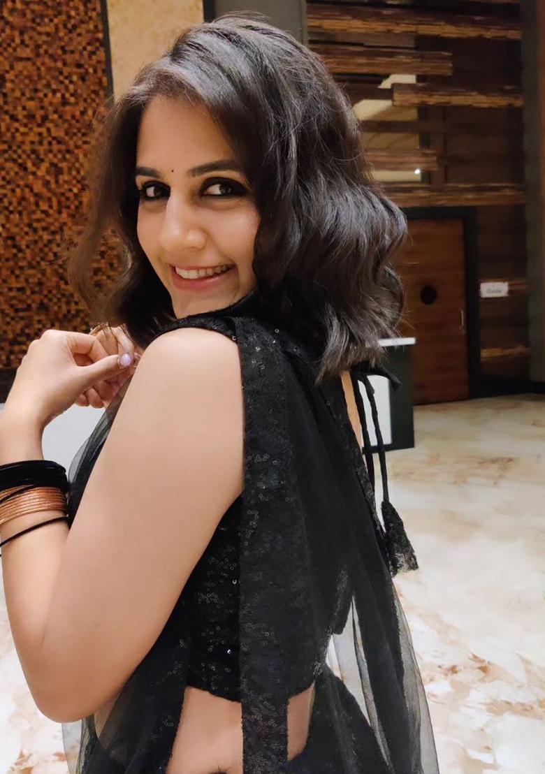 Multicolor Sequins Georgette Lehenga Set - Indya