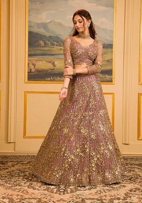 Multicolor Embroidery Georgette Lehenga Set