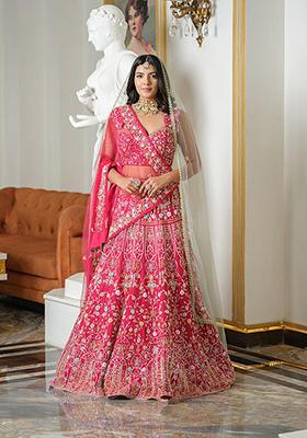 Multicolor Sequins Satin Lehenga Set