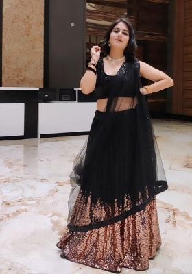 Multicolor Sequins Georgette Lehenga Set