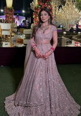 Multicolor Sequins Net Lehenga Set