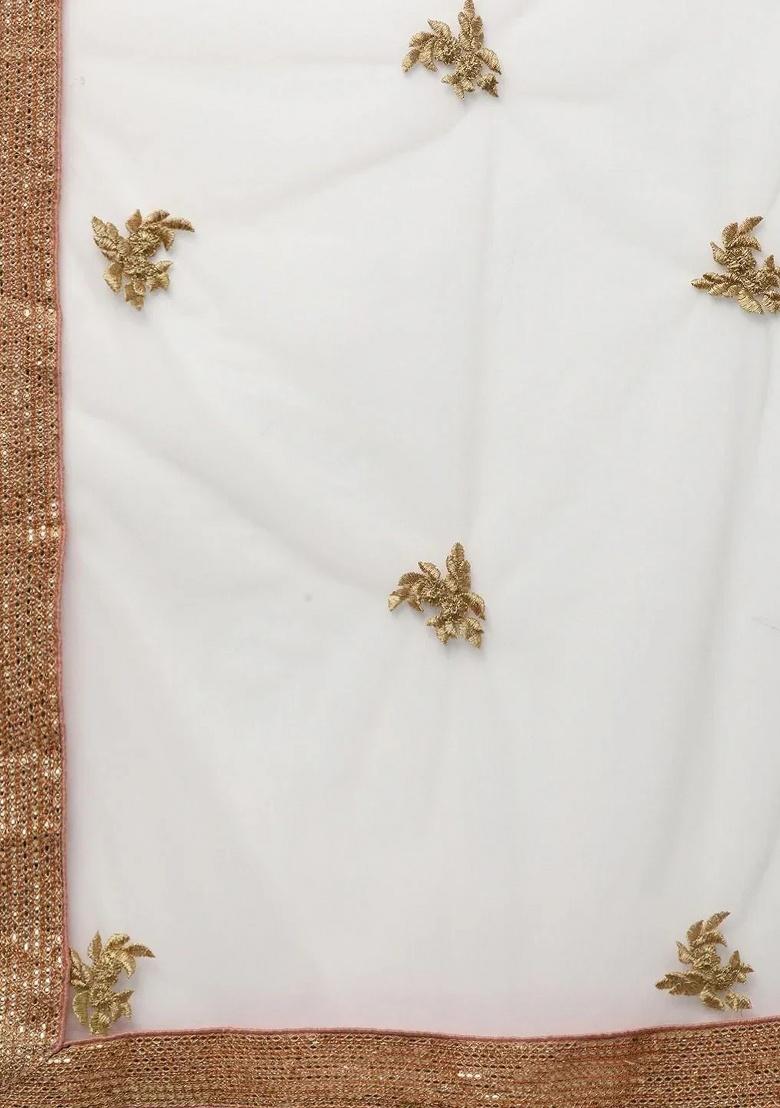 Blue Embroidered Silk Lehenga Set - Indya