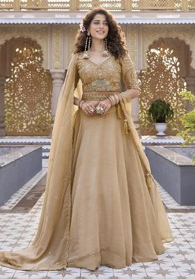 Chiku Plain Crunchy Lehenga Set