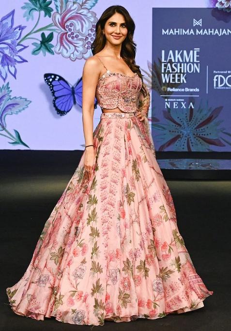 Multicolor Embroidery Silk Lehenga Set — view on Indya