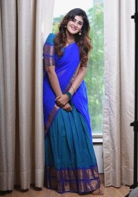 Sea Green Jequard Silk Lehenga Set