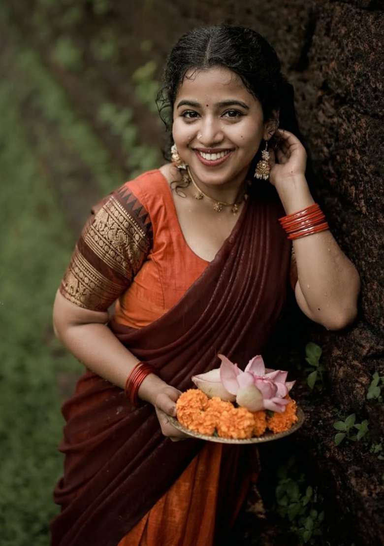 Orange Jequard Silk Blend Lehenga Set for Diwali | Wedding & Festive Wear - Indya