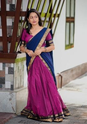 Pink Jequard Silk Lehenga Set
