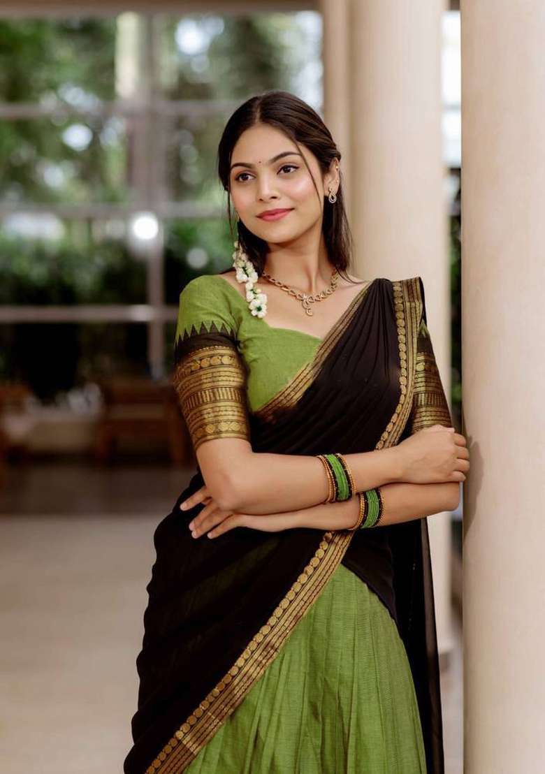 Pastel Jequard Silk Blend Lehenga Set for Diwali and Festive Wear - Indya