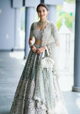 Pista Sequins Work Net Lahenga Set