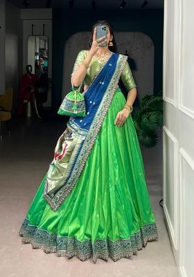 Perrot Embroidered Silk Blend Lehenga Set
