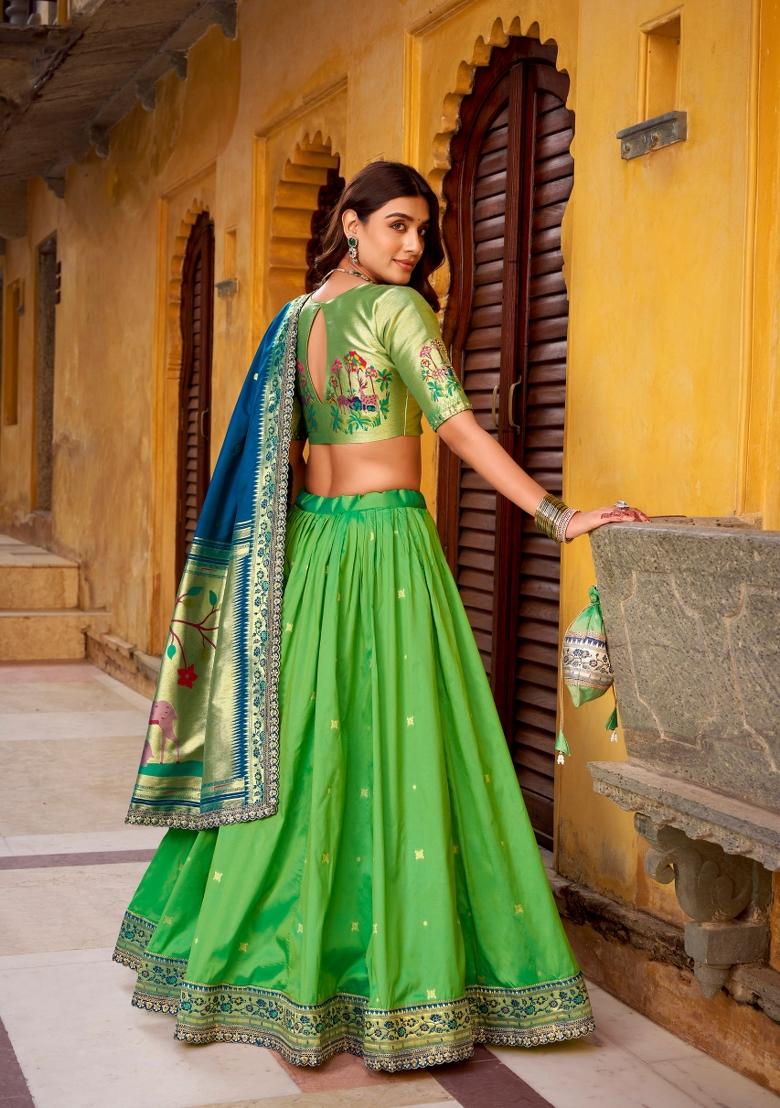 Perrot Embroidered Silk Blend Lehenga Set - Indya
